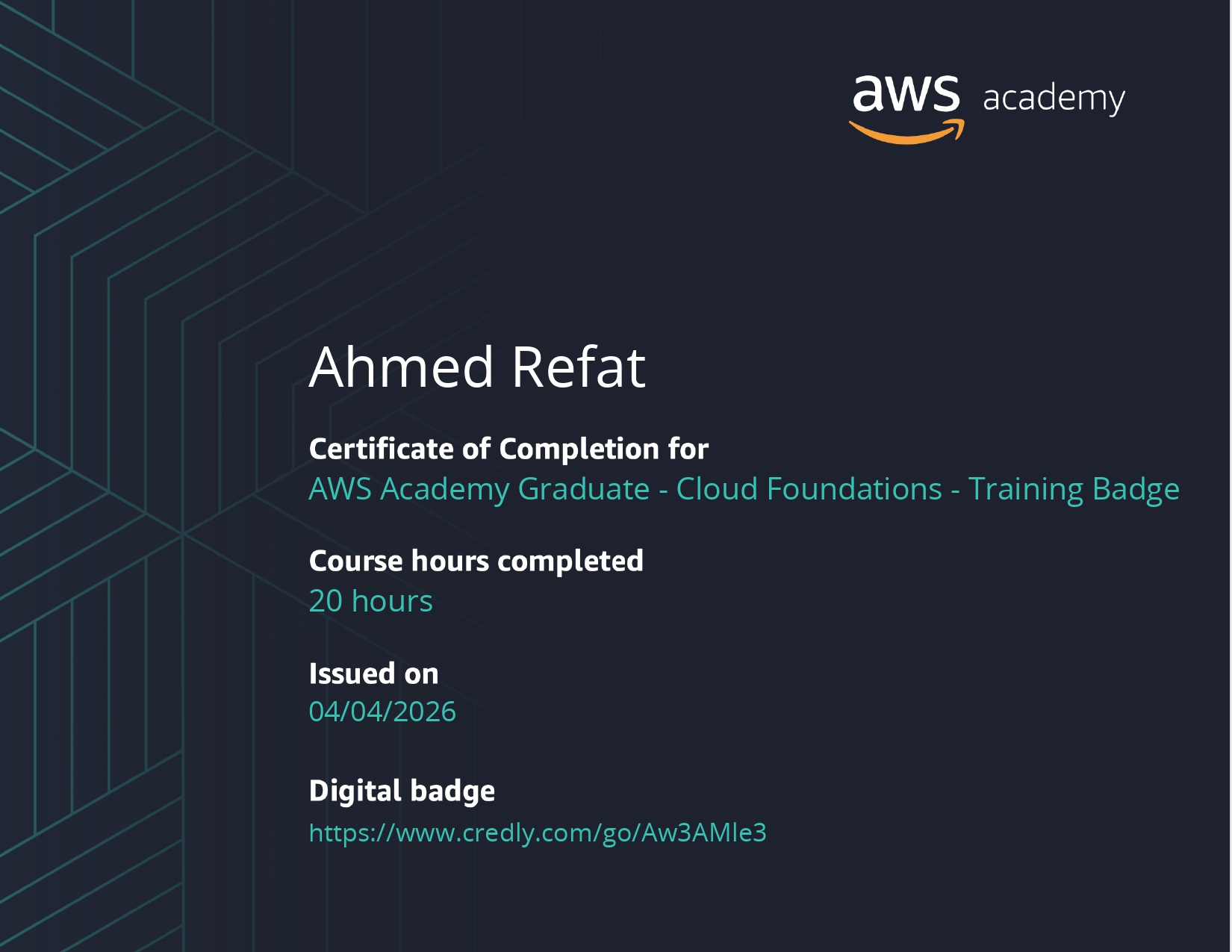 AWS Foundations Certificate